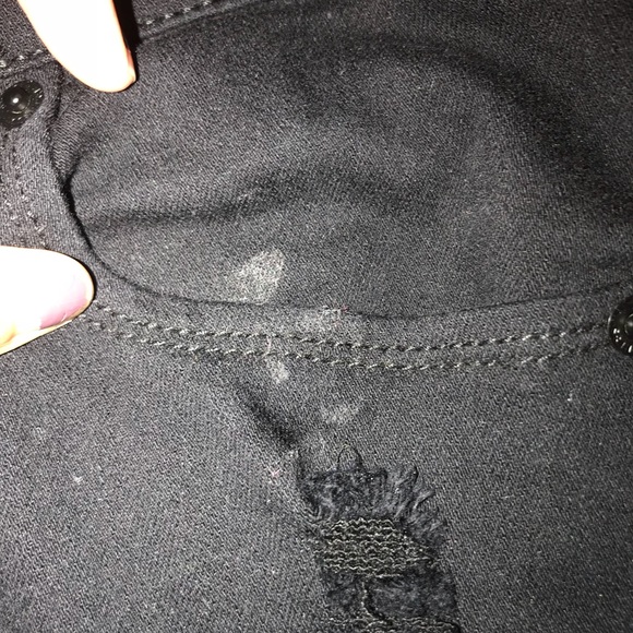 EXPRESS Distressed Black Skinny Jeans - Picture 4 of 6